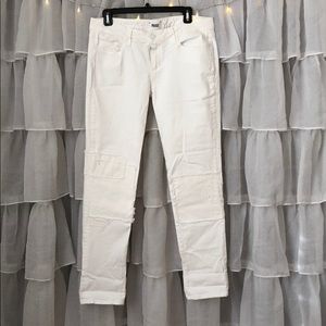 PAIGE White Patched Denim Jeans